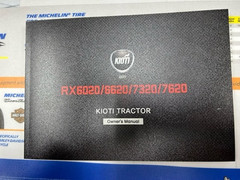 KIOTI TRACTOR OWNERS MANUAL RX6020 RX6620 RX7320 RX7620 PART NUMBER Du91-O04