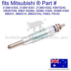 for Mitsubishi Glow Plug 886231 886231A 886231HQ PM63 PM-63 K4N 4DR1 4DR5 Engine