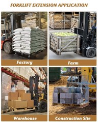 Pallet Fork Extensions Forklift Extensions 84″ / 72″ Heavy Duty Steel 5500 LBS