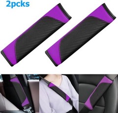 2PCS Car Seat Belt Cover, Carbon Fiber Safety Seatbelt Shoulder Strap Covers