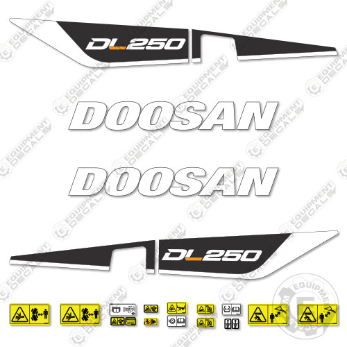 Fits Doosan DL250-5 Decal Kit Wheel Loader – 7 YEAR OUTDOOR 3M VINYL!