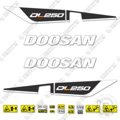 Fits Doosan DL250-5 Decal Kit Wheel Loader – 7 YEAR OUTDOOR 3M VINYL!