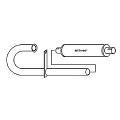 M102 Vertical Muffler Pipe & Clamp Fits Ford New Holland Tractor 2N 8N 9N 1