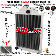 4 ROW Tractor Radiator Fits Massey Ferguson 165 175 180 3165 506244M91 194701M91