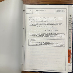 Engel INJECTION MOLDING MACHINE ES330/80 Operating Manual Wiring Drawings 1989