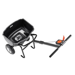 Uimoso Walk-Behind Push Spreader,60lbs Capacity,Adjustable 0-9.8 ft Spread Width