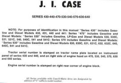 Case JI TRACTORS 430, 440, 470, 530, 540, 570, 630 & 640 SHOP SERVICE MANUAL CD