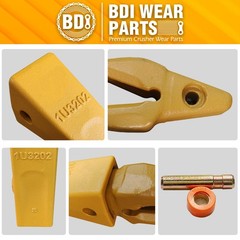 10PK 119-3204 Bucket Shanks, 1U3202 Bucket Dirt Teeth w Pins Fits CAT Style J200