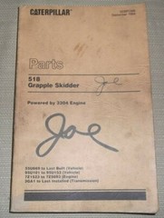 CAT CATERPILLAR 518 GRAPPLE SKIDDER PARTS MANUAL BOOK S/N 55U669-UP 95U101-UP