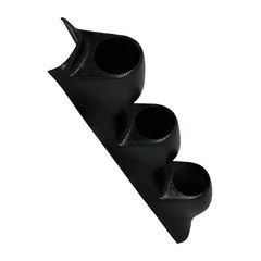 GlowShift Universal Fitment Black Triple Pillar Gauge Pod Holder – Fits Any M…