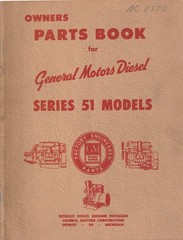 General Motors Detroit Diesel Series 51 Owners Parts Book Manual Marine T753
