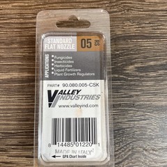 Sprayer Parts Standard Flat Nozzle 80 Deg. 90.080.005-CSK Valley Industries 05RS