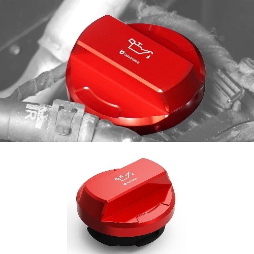 Engine Oil Fill Cap Compatible with Beetle Passat Tiguan 2012-2017 Color: Red