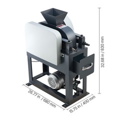 Uimoso 220V Double Roller Crusher with Dual Feed Inlets, 2.56×0.59 inch