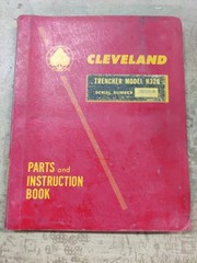 Cleveland Trencher Model H320 Parts & Instruction Book S/N 325300