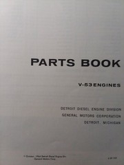 General Motors GM Detroit V 53 Engine Parts Catalog Manual Diesel 8v-53 6v-53
