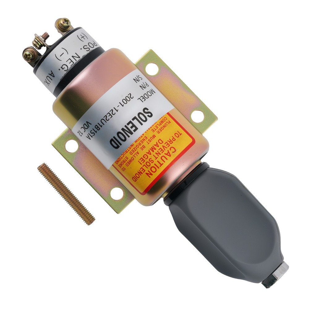 12V Fuel Shut Off Solenoid for 2001-12E2U1B1S1A For Woodward for Mixer Truck