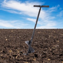 Manual Fence Post Hole Auger Hand Drill Earth Auger Post Hole Digger Garden 7″