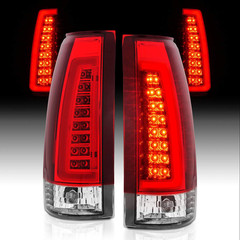 1988-1999 Chevy GMC Tahoe Suburban LED Tube Tail Lights Passenger Driver Lamps