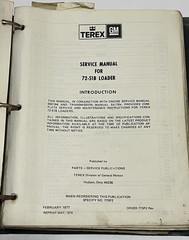 Terex 72-51B Articulating Wheel Loader Vintage Service Manual