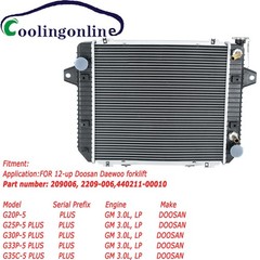 RADIATOR Fits 12-UP DOOSAN DAEWOO FORKLIFT G20P-5 GM 3.0L LP #440211-00010