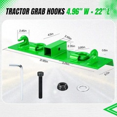 Compact Tractor Bolt on Grab Hooks & D Rings & 2″ Receiver For John Deere 1025R