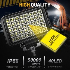 2x Powerful New 6X4 LED Work Light For Truck Flood Light 12V 24V Tractor lights