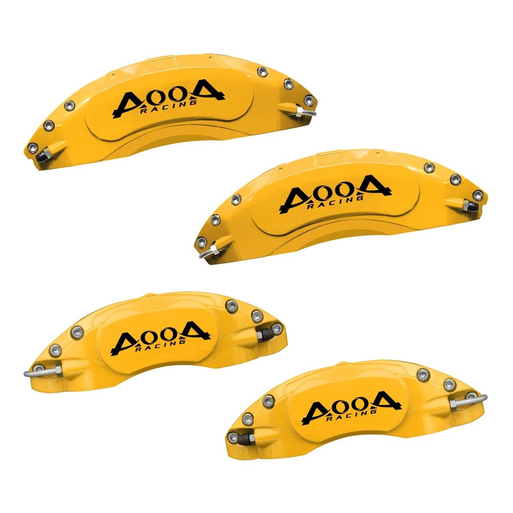 Aluminum Brake Caliper Covers Yellow Black Front Rear Kit 06-24 Honda Ridgeline