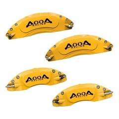 Aluminum Brake Caliper Covers Yellow Black Front Rear Kit 06-24 Honda Ridgeline