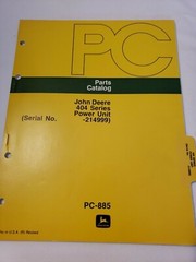 John Deere 404 Series Power Unit Parts Manual Catalog pc1151 s/n 0-214999