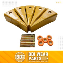 1U3202 J200 Excavator Bucket Teeth with Pins 8E6208 Retainers 8E6209 – 5 Pack
