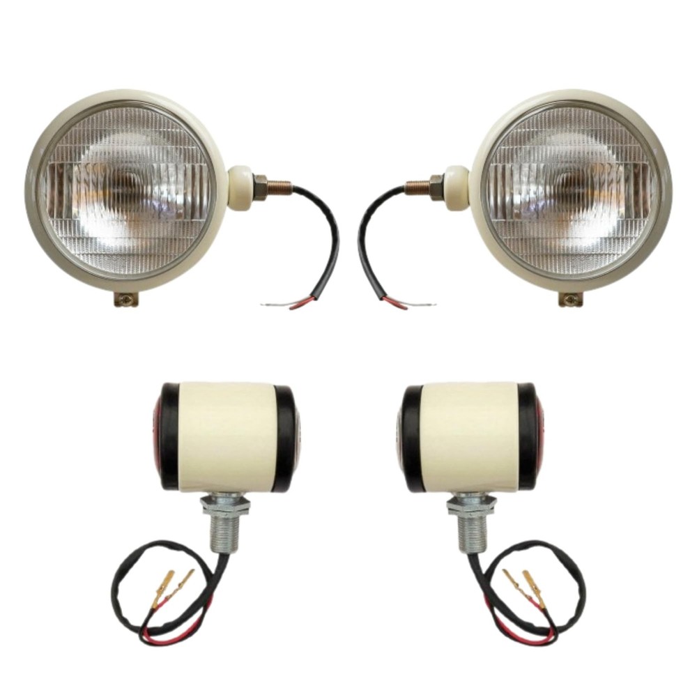 310066F Tractor Headlight Assembly Set 12V with Butler Style Side Light Lamps…