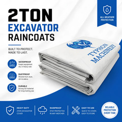 TYPHON 2-Ton Mini Excavator Cover Waterproof Dustproof UV Resistant Rain Shield