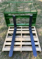 KIVEL 48″ 3500LB Pallet Forks for John Deere Tractor 200,300,400 & 500 Series