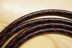 IH Farmall Cub Tractor Black & Red Cloth Covered Copper Core Spark Plug Wire Set