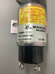 Woodward 1751-12E6U1B1 Fuel Shutdown Solenoid Valve 12V (b117)