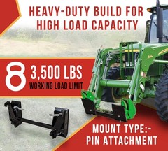 50G Steel Universal Skid Steer Quick Attach Plate Adapter for Deere 3500lbs WLL