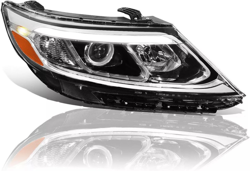 2014-2015 KIA Sorento Halogen Headlight LED DRL Black Housing Clear Lens RH