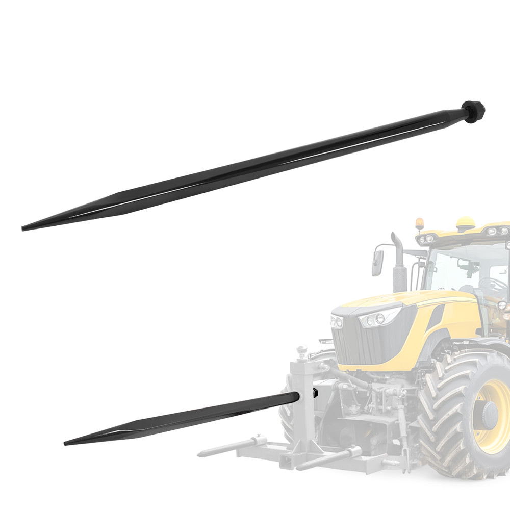 47″ Square Hay Bale Spear Spike Fork Tine For Tractors 4500lb Cap Each Red/Black
