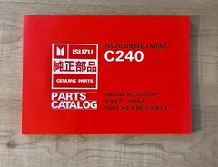 Isuzu C240 Diesel Engine Parts Manual Catalog Book