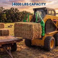 4000 LBS Pallet Fork Frame 2″ Receiver Hitch Skid Steer For John Deere Loader