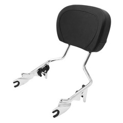 Chrome Detachable Sissy Bar Backrest Pad & Luggage Rack for Touring 2009-2025