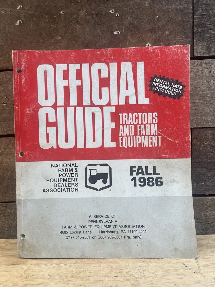 Vintage FALL 1986 Tractors and Farm Equipment Official Guide Pennsylvania Book
