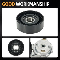 Engine Serpentine Belt Tensioner Idler Pulley Drive Kit Compatible with Jeep Wra