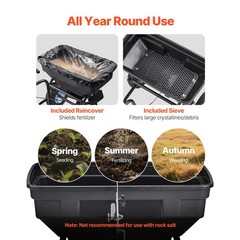 Uimoso Tow-Behind Broadcast Spreader 130LB, Settings, 0-9.8 ft Spread Width