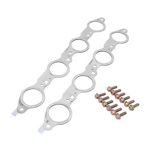 Multi-Layer Steel (MLS) Header Manifold Exhaust Gasket with Bolts Kit, Compatibl