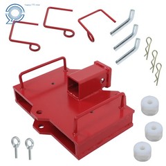 2 In 6500 LBS Forklift Trailer Hitch Receiver Attachment for Dual Pallet Forks
