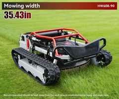 Remote controlled lawn mower, 22 hp gasoline engine, off-road, tracked.New