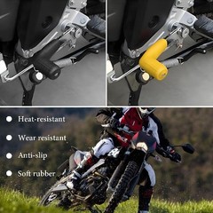 2PCS Motorcycle Rubber Gear Shift Lever Shoe Protector, Universal Color: Black