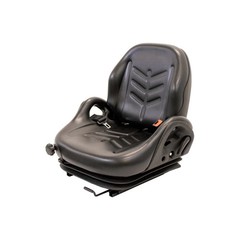 Uni Pro 55 Forklift Seat With Suspension | Black Vinyl | Orange Seatbelt